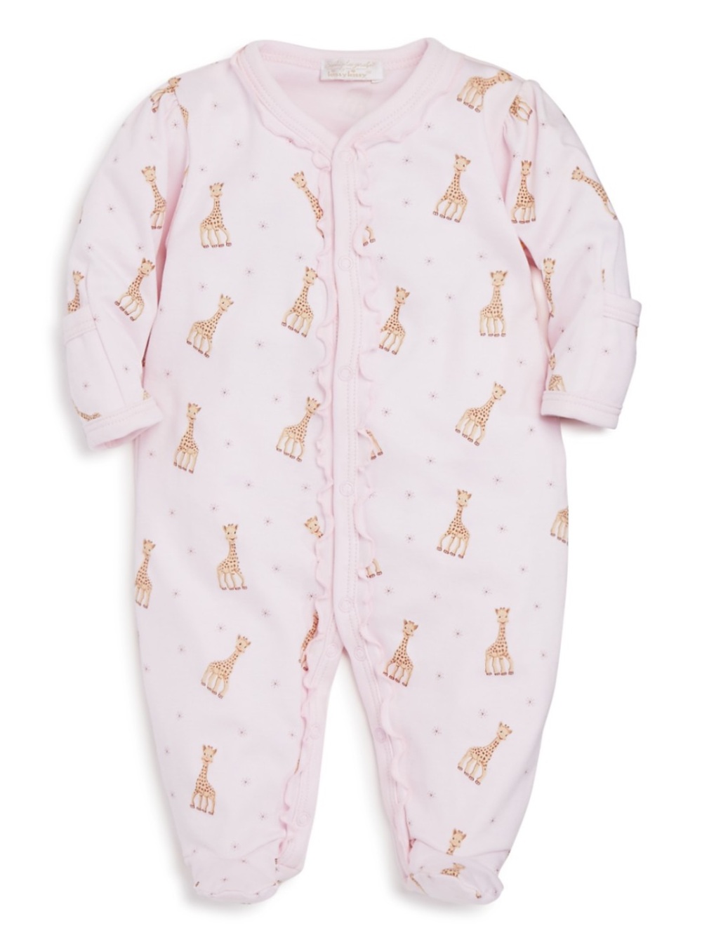 Kissy Kissy Sophie La Girafe Print Ruffle Onesie
